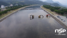  청도군, 운문댐 하류보 하상정비 실시 