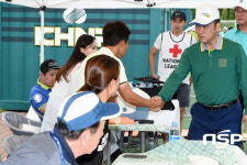  최양식 경주시장, 화랑대기 유소년 축구대회장 격려 방문 