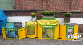  여수시 시전동, 꽃 화분·분리수거함 함께 설치···환경 개선 