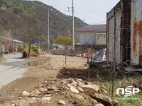  청도군, 376m 마을진입로 확장공사 1년 지나도록 옥신각신  