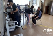  포항체력인증센터, 경주 안강 LH아파트 노인정 어르신 대상 출장체력측정 실시 