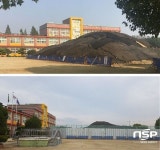  경산시 임당초등학교, 학생들 안전조치도 없는 막가파 공사 논란 