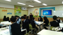 월성본부, 동경주 지역 양북중학교 방사선탐구교실 시행