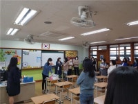 용인성산초등학교, 등교대비 코로나19 대응 훈련실시