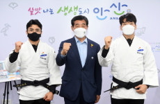 윤화섭 안산시장, 도쿄올림픽 출전 안산시 유도 선수단 격려