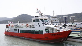 진도군 쉬미항에서 다도해 관광 유람선 출항