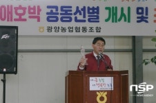 광양농협, 2021년 애호박 공동선별 초출하식