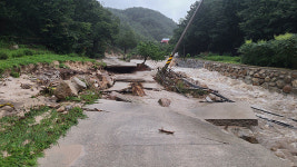 강릉시, 주문진 장덕리 집중호우 피해 복구