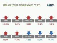 [업앤다운]제약주 상승…신풍제약·종근당↑