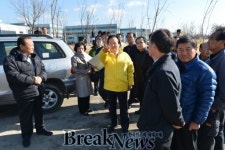 강운태 광주시장, 송정초교 주변 도로개설 등 현장방문