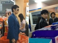 탑-승리, 슈퍼마켓 포착 ‘시선집중’..“연예인 포스 작렬”