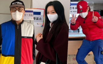 필사적인 힙합 비둘기? 누구 찍었는지 절대 알 수 없는 스타 대선 투표 인증샷 유형 3