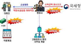 국세청, '탈세 백화점' 변호사 조사…명의위장 사무실, 유령 컨설팅업체, 이중계약서, 차명계좌