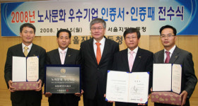 보령제약 2008년 노사문화우수기업 선정