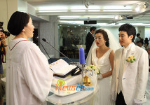 [포토엔]탤런트 정기성, 동갑내기 여교수와 백년가약