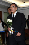 [포토엔]故장진영 시아버지 김봉호 의원, 며느리 빈소 조문