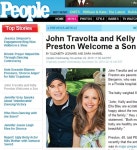 존 트라볼타-켈리 프레스턴 득남, 이름은 벤자민