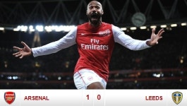 앙리 골, 아스날 리즈 꺾고 FA 32강행 ‘왕의 귀환 앙리, 결승골 작렬’