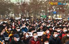 [포토엔]국회의사당 점령한 MBC 노동조합
