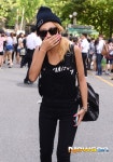 [포토엔]민낯 얼굴,씨스타 효린 ‘너무 심하게 가렸나요?’(출근길패션)