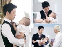 ‘운널사’ 촬영중 우는아기 달래는 장혁 능숙한 포즈