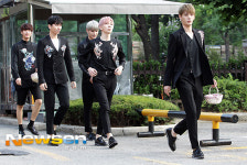 [포토엔]인엑스 ‘마음먹고 꾸민 출근길 패션’(뮤직뱅크)