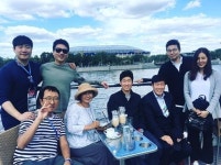 ‘임신’ 한채아, 시아버지 차범근과 러시아서 포착