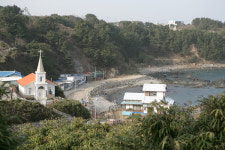 솔 숲속 정자에서 달님보며 소원빌기