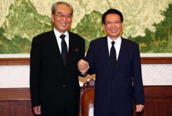 김형오 국회의장 백령도 방문 서해안 전비태세 점검