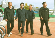 포토정병국 전 문화체육관광부 장관, 양평 갈산테니스장 방문
