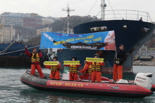 환경운동연합 바다위원회, 부산 감천항 해양투기반대 해상캠페인 전개