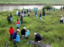 용인시특전동지회, 송전리 저수지 환경정화 나서