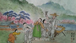 강강술래 등 전남 전통 풍속화 완도수목원에 전시