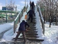 용인시, 이면도로 및 보행로 제설작업 나서