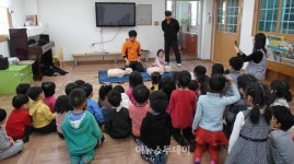 완도119안전센터, 청해어린이집서 소방안전교실