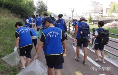 용인시 죽전1동, 탄천 주변 환경정화 실시