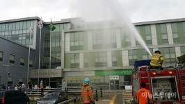 [포토] 수원시 상수도사업소 합동소방훈련 실시