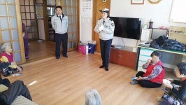 대전유성서, 노인정 방문…교통사고예방 안전교육