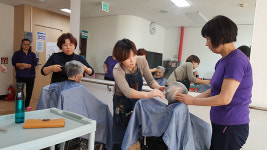 울진, 한울본부 헤어스케치봉사단, 설맞이 이·미용 봉사활동