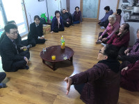 중방동장, 설명절 후 경로당 위문 방문
