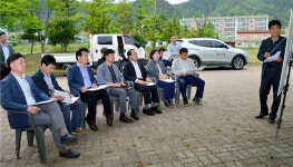 [포토] 화천군의회, 농업기술센터 신축공사장 방문