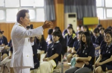 백군기 용인시장, 백암고 학생 300여명 대상 특강