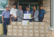 양주시 ㈜화영실업, 대한노인회 광적면분회에 마스크 4000장 기부