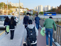 [포토] 국립한밭대 학생자치기구 임원단, 환경정화 활동