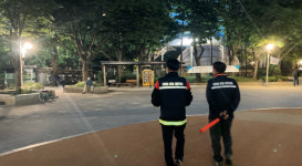 과천시, 코로나19 확산방지 위해 중앙공원 일대 야간순찰 실시 