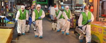 대한민국특수임무유공자회, 말바우시장 코로나19 방역 봉사활동