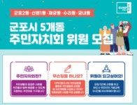 군포시, 군포2동 등 5개 동 주민자치회 위원 공모