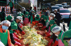 과천시새마을회, 취약계층에 전할 1천 포기 배추 김치 담가…김종천 과천시장도 격려