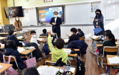 김석준 부산교육감, 동래구지역 초등학교 방역상황 점검