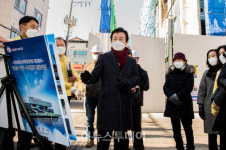 조규일 진주시장, 옛 영남백화점 철거 현장 방문